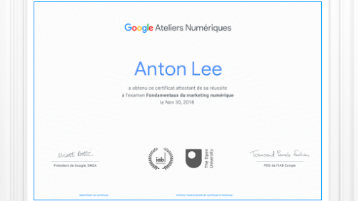 certificat ou attestation de marketing digital quel est pour vous